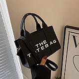 Жіноча сумка 5815 крос-боді з двома ручками чорна, фото 2