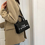 Жіноча сумка 5815 крос-боді з двома ручками чорна, фото 5