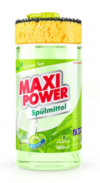 Засіб для миття посуду Maxi Power Зелений чай 1 л 4823098411789