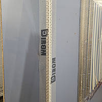 Кутник  пласт. перфорований зі склосіткою 7*7 см 3 м (пакет/100шт), "Dirom" 70x70 мм