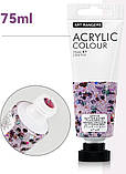 Художні акрилові фарби з блискітками Art Rangers Acrylic glitter 6 кольорів у тубах по 75ml, фото 4