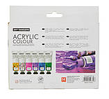 Художні акрилові фарби з блискітками Art Rangers Acrylic glitter 6 кольорів у тубах по 75ml, фото 6