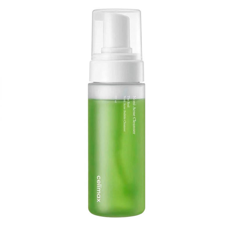 М'яка очищаюча пінка на основі ноні Celimax The Real Noni Acne Bubble Cleanser 155 мл, фото 1