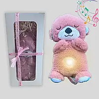 Плюшева видра, М'який нічник на батарейках, М'яка іграшка для сну
