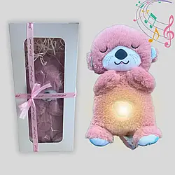 Плюшева видра, М'який нічник на батарейках, М'яка іграшка для сну