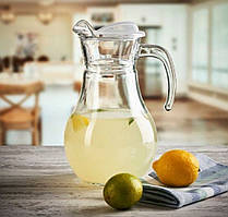 Глечик скляний з кришкою Pasabahce Bistro 43934, 1.8 л, для води, молока, напоїв