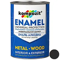 Емаль алкідна kompozit графіт RAL 7024 0.9 кг