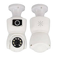 IP WiFi камера з двома об'єктивами V380-E27 з режимом нічного бачення та віддаленим доступом, фото 3