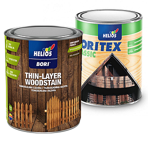 Тонкошарова лазур для деревини BORI Thin-Layer Wood Stain з вмістом олії, безколірна, 0,75л, фото 2