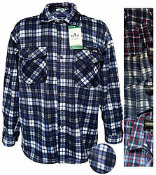 Сорочка чоловіча тепла у дрібну клітинку, Китай. Розміри норма 48-56