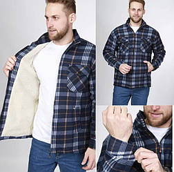 Сорочка чоловіча на блискавці, утеплена хутром, Китай. Розміри норма 48-56