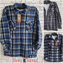 Сорочка чоловіча батальна на хутрі, Китай. Розміри батал 56-64