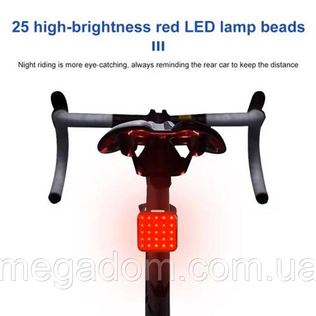 Ліхтар під сідло MY-2107, 25LED, Ліхтар для велосипеда з акумулятором, Велосипед Ліхтар для YS-482 нічний їзди