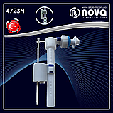 Наповнювальний поплавковий клапан бачка унітазу бічної подачі води 1/2" пластикове різьблення NOVA 4723N, фото 6
