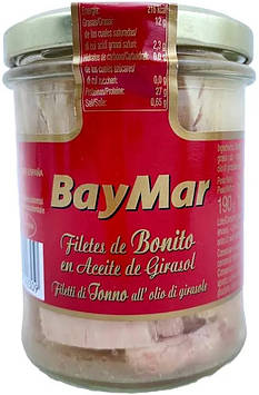 Тунець "Bay Mar" Bonito 190гр скло в соняшниковій олії