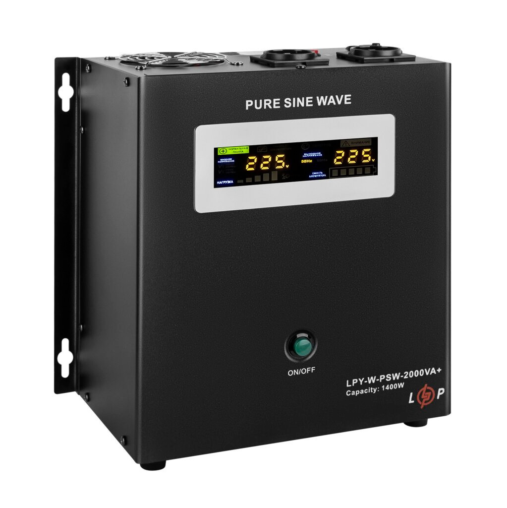 Джерело безперебійного живлення LogicPower 24V LPY-W-PSW-2000VA+ (1400Вт)10A/20A з правильною синусоїдою