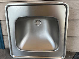 Умивальник універсальний врізний з нержавіючої сталі 600 мм х 600 мм