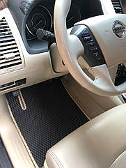 Килимки салону 3 ряди (EVA, чорний) для Nissan Patrol Y62 2010-2024 рр