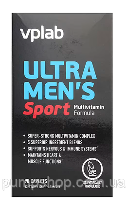 Вітаміни для чоловіків VPlab Ultra men's Sport Multivitamin 90 капс., фото 1