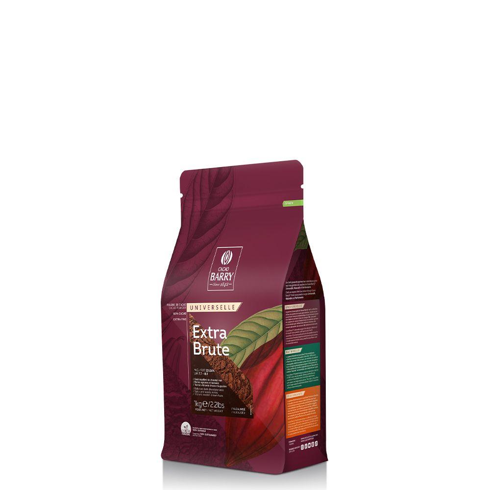Какао порошок темний 1кг Barry Extra Brute 22-24%, алкалізований, Бельгія