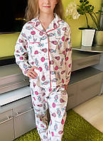 Піжама фланелева Дитяча в Цукерки Піжама для дівчинки Дитяча піжама