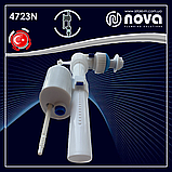 Наповнювальний поплавковий клапан бачка унітазу бічної подачі води 1/2" пластикове різьблення NOVA 4723N, фото 4