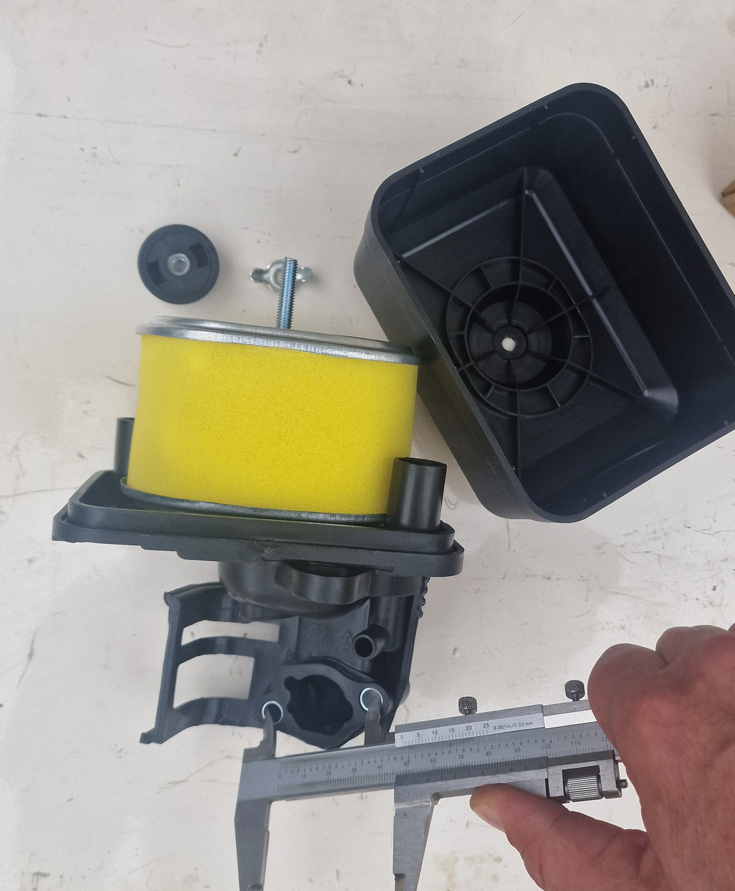 Повітряний фільтр у збиранні під овальний фільтр 168f/170f двигун бензин мотоблок, мотопомпа, віброплита, фото 1