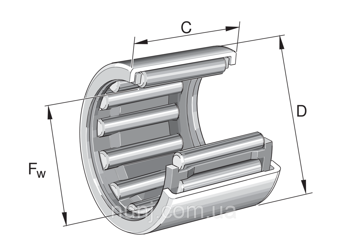 Пiдшипник HK 1612-B INA
