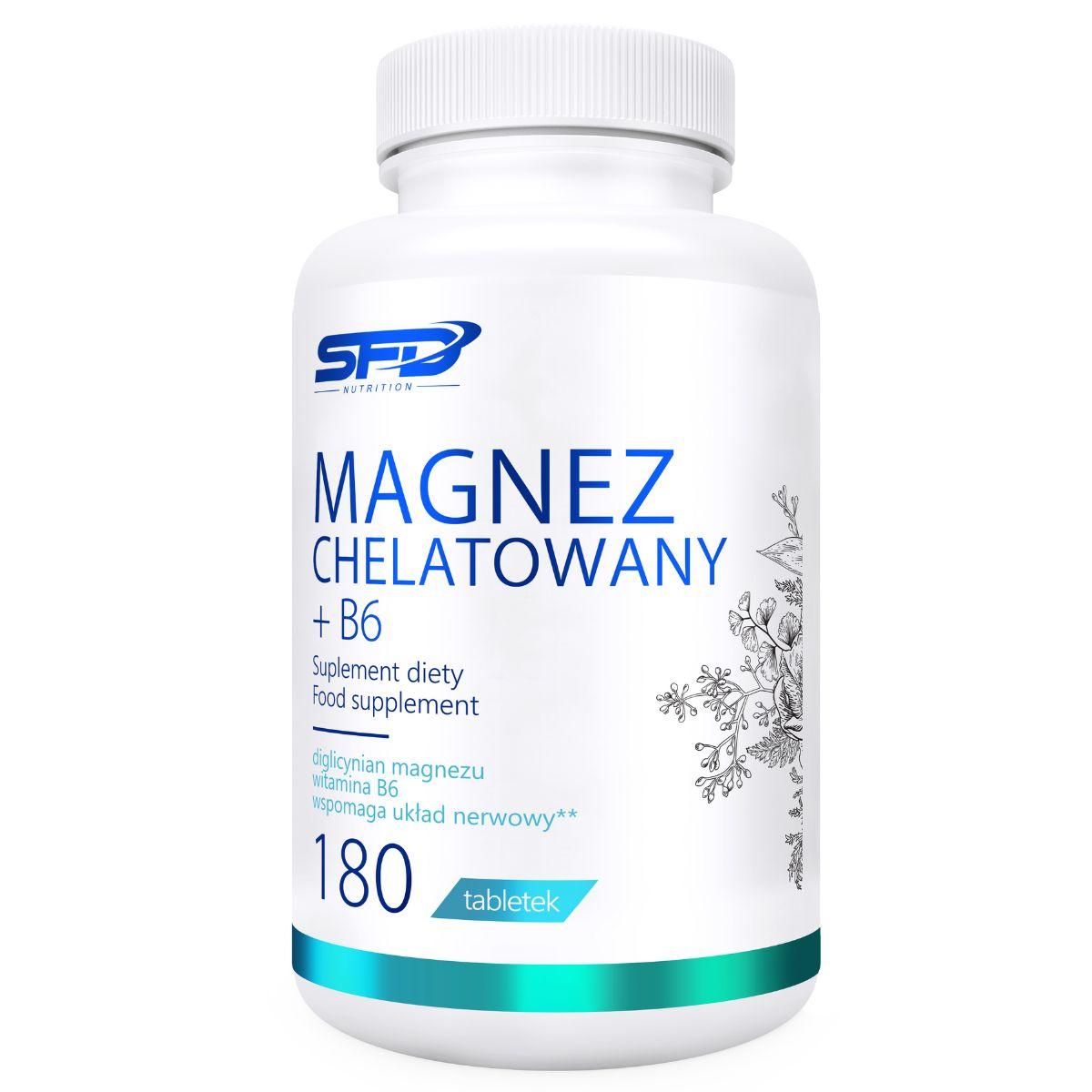 Магній-хелат SFD Nutrition Magnez Chelatowany+ B6 180 таб.
