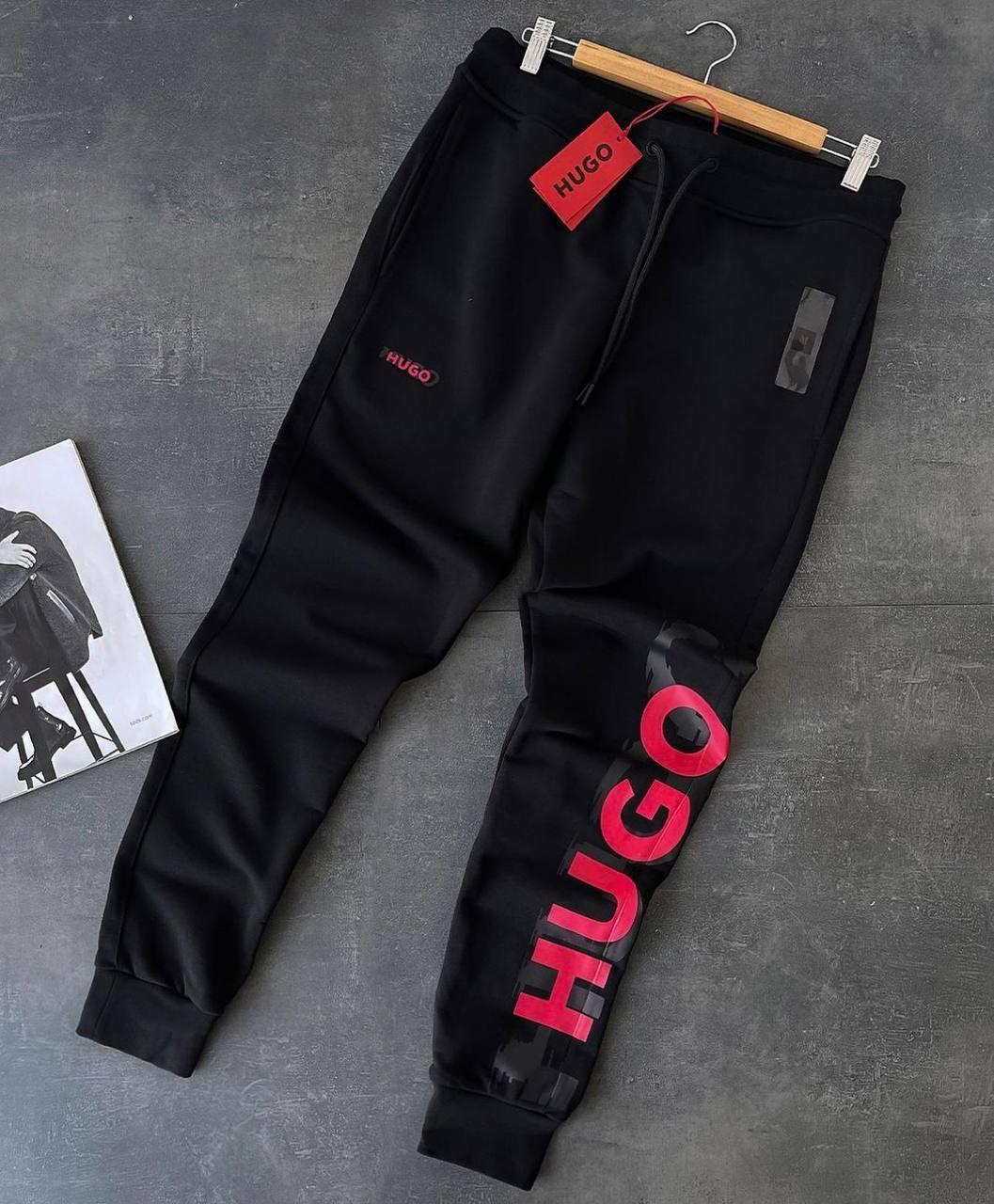 Чоловічі спортивні штани Hugo Boss D10544 чорні М, L, фото 1