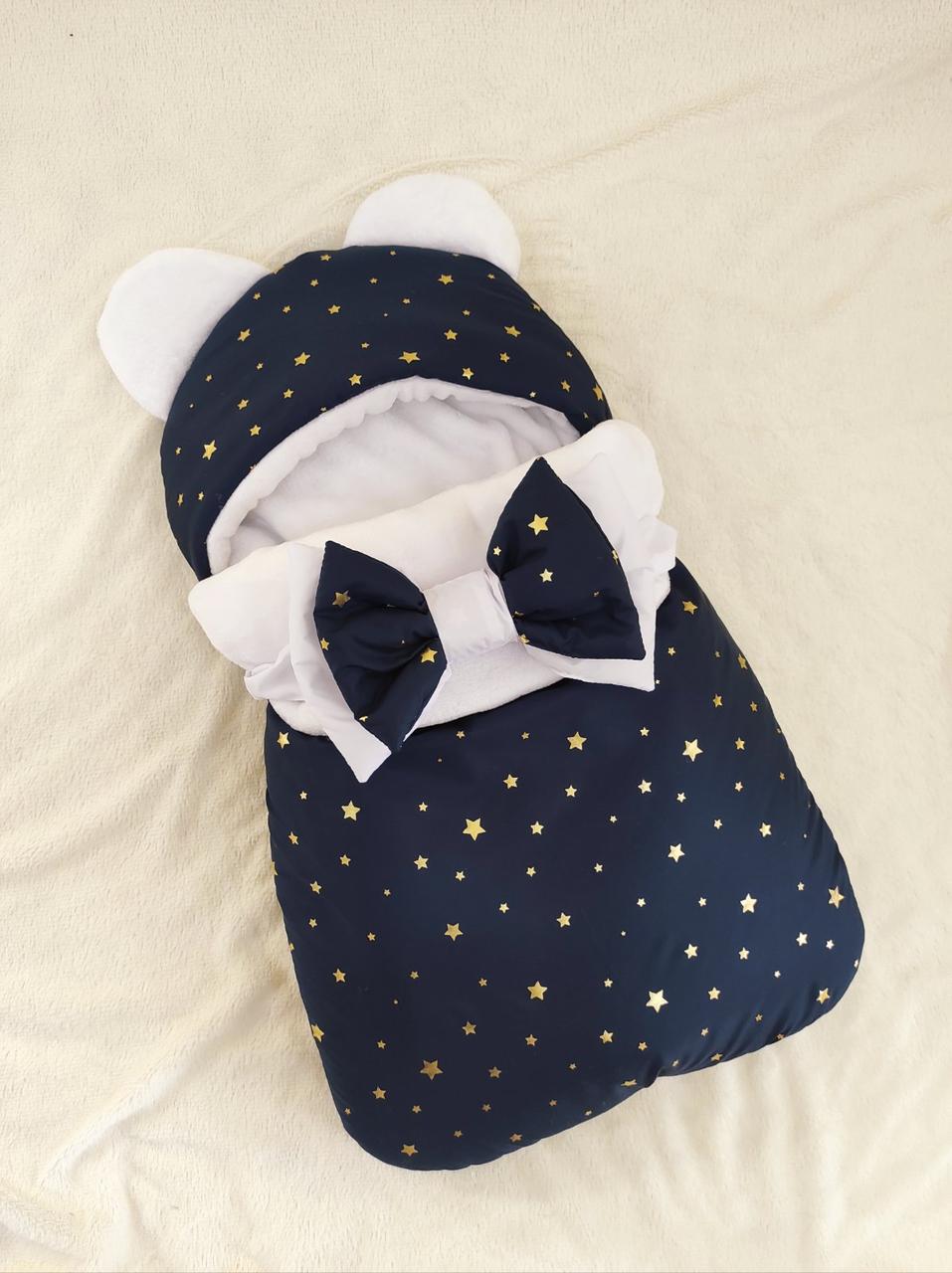 Зимовий конверт на виписку 2в1 чохол в коляску дитячий спальник Конверт-мішок-спальник