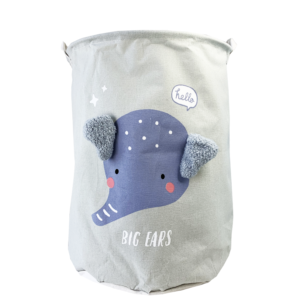 Кошик однотонний Слон 40*50 см MEGAZayka Сірий, фото 1