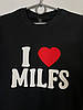Футболка Люкс унісекс з прикольним принтом «I love Milfs» Я люблю Мілф 100% бавовна, фото 3
