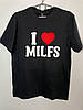 Футболка Люкс унісекс з прикольним принтом «I love Milfs» Я люблю Мілф 100% бавовна, фото 2