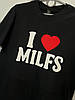 Футболка Люкс унісекс з прикольним принтом «I love Milfs» Я люблю Мілф 100% бавовна, фото 5