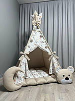 Вігвам для дітей Цирк 6 БОНБОН Повний комплект, вігвам для хлопчика, дитяча палатка, вігвам для дівчинки, дитячий намет, вігвам