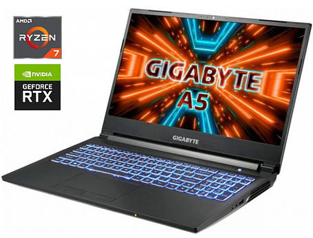 Ігровий ноутбук Б-клас Gigabyte A5 K1/ 15.6" 1920x1080/ Ryzen 7 5800H/ 16GB RAM/ 1000GB SSD/ RTX 3060 6GB, фото 1