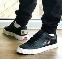 Кроссовки NASA Shuttle Чёрные Кожаные Кеды Ванс Мужские (размеры: 41,42,43,44) Видео Обзор