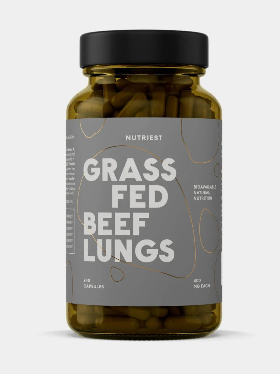 Nutriest Beef Lung / Яловичі легені трав'яної відгодівлі 240 капсул, фото 1