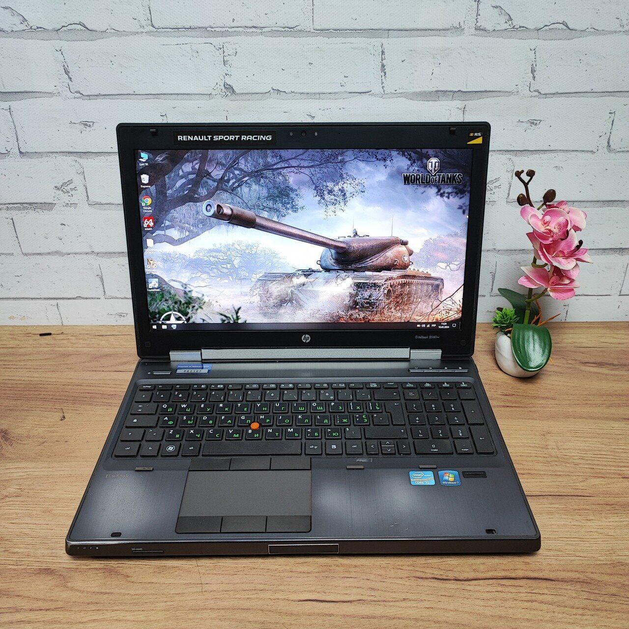 Б/в Ноутбук Б-клас HP EliteBook 8560w 15.6" 1600x900| Core i5-2520M| 8 GB RAM| 128 GB SSD| Quadro 2000M 2GB