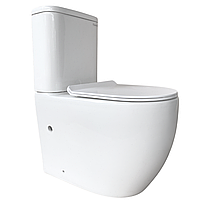 Унітаз-компакт безобідковий Keramika Nova C610 з сидінням мікроліфт
