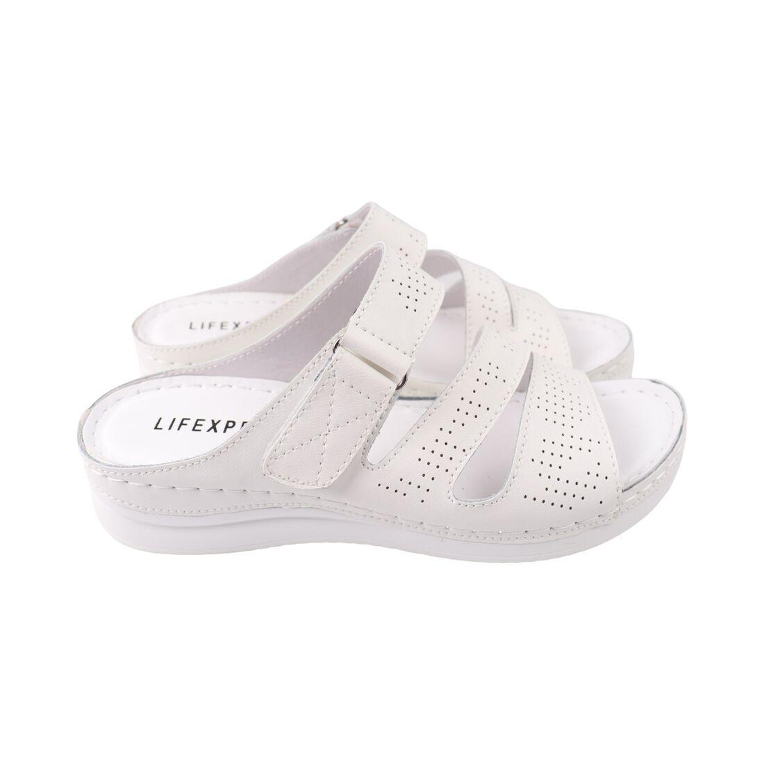 Шльопанці жіночі Li Fexpert білі натуральна шкіра, 36, фото 1