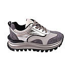 Кросівки жіночі Farinni сірі натуральна шкіра, 40, фото 3