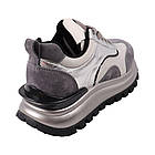 Кросівки жіночі Farinni сірі натуральна шкіра, 40, фото 4