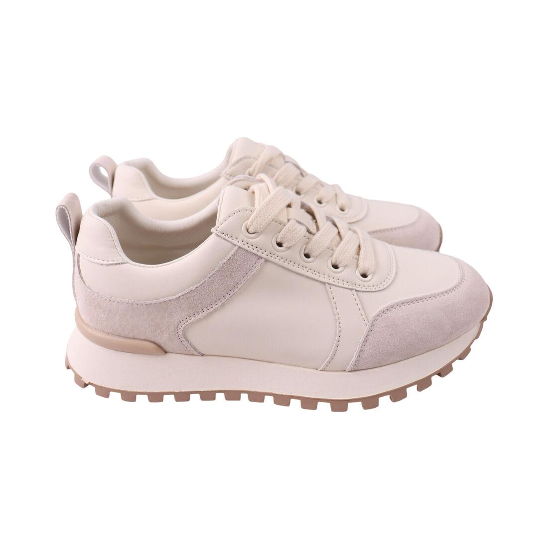 Кросівки жіночі Berisstini молочні натуральна шкіра, 40, фото 1