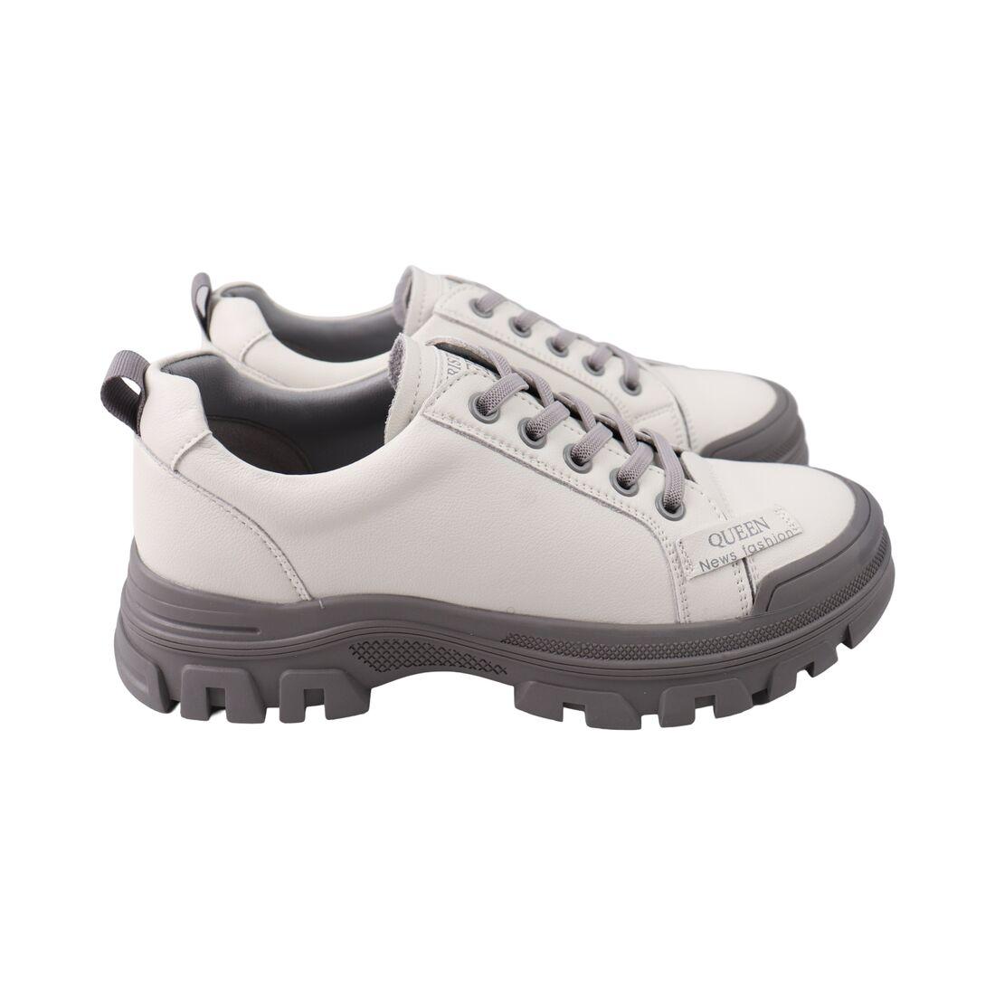 Кеди жіночі Farinni молочні натуральна шкіра, 38, фото 1