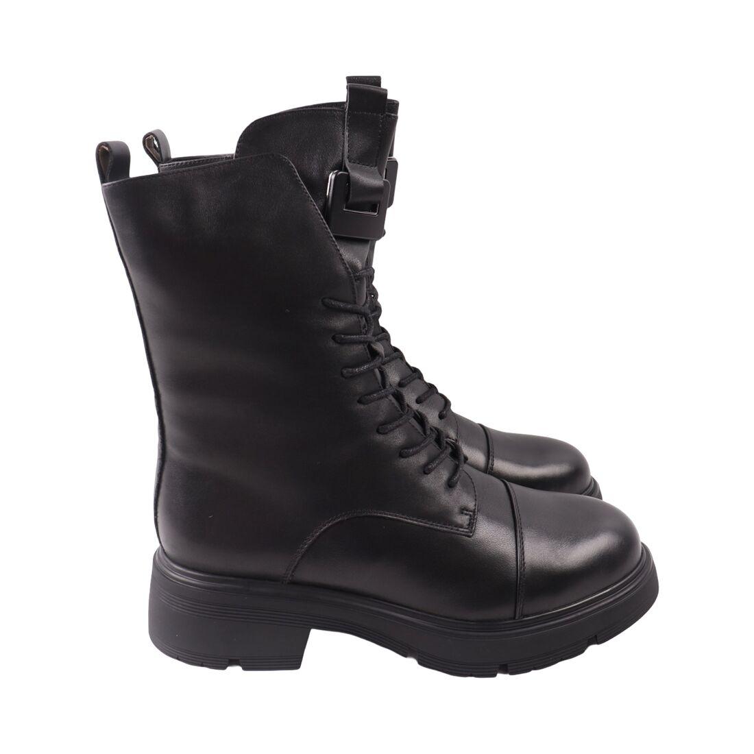 Черевики жіночі Geronea чорні натуральна шкіра, 40, фото 1