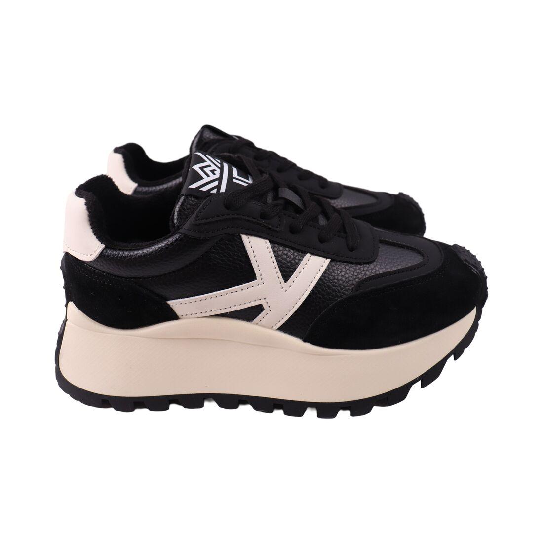 Кросівки жіночі Renzoni чорні натуральна шкіра, 39, фото 1