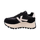 Кросівки жіночі Renzoni чорні натуральна шкіра, 39, фото 2