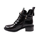 Черевики жіночі Brocoly чорні натуральна лакована шкіра, 40, фото 2